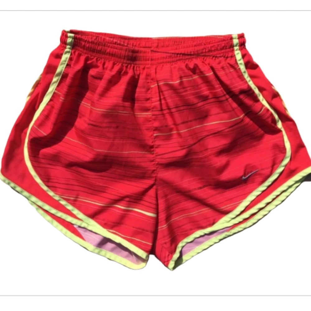 Nike Orange & Yellow Tempo Athletic Shorts- Small